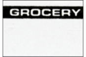 GX1812 White/Black GROCERY Label for the 18-6 Labeler comes with security cross cuts, visit AtoZstamps.com for more
Garvey Preprinted GROCERY Label